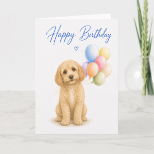 Cockapoo Birthday Card