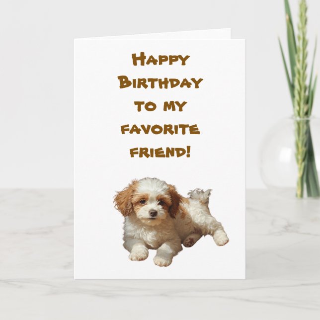 Cockapoo Birthday Card – Cute Custom Dog Greeting (Front)
