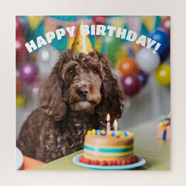 Cockapoo Birthday Party Jigsaw Puzzle (Vertical)