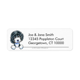 Cockapoo Black Parti Clean & Simple Return Address Label