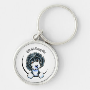 Cockapoo Black Parti IAAM Key Ring