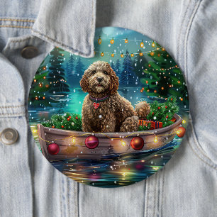 Cockapoo Christmas Festive Voyage 6 Cm Round Badge