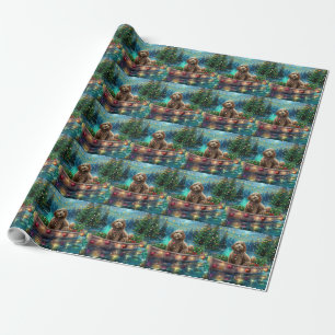 Cockapoo Christmas Festive Voyage Wrapping Paper