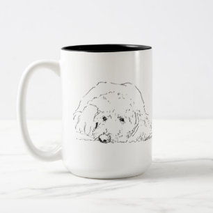 Cockapoo Coffee Mugs, Dog Lover Gift Ideas Two-Tone Coffee Mug