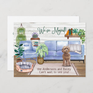  Cockapoo Cosy New Home Moving          Announcement Postcard