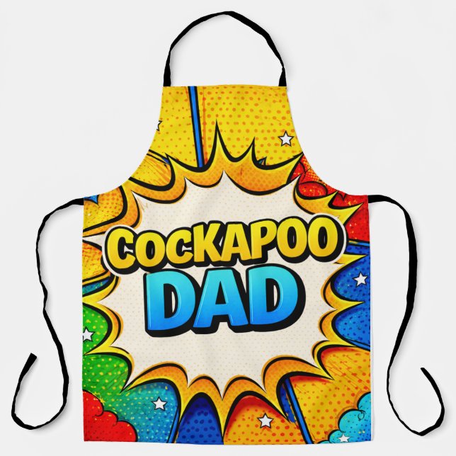 Cockapoo Dad Apron Funny Dog Cooking Gift (Front)