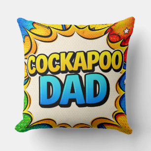 Cockapoo Dad Cushion   Funny Dog Dad Gift