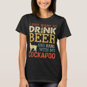 Cockapoo Dad Drink Beer Hang With Dog Funny Men Vi T-Shirt