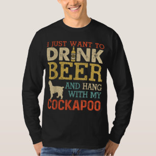 Cockapoo Dad Drink Beer Hang With Dog Funny Men Vi T-Shirt