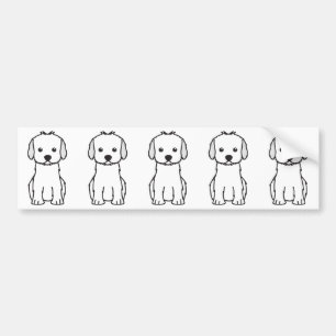 Cockapoo Dog Cartoon Bumper Sticker