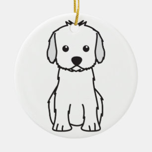 Cockapoo Dog Cartoon Ceramic Tree Decoration