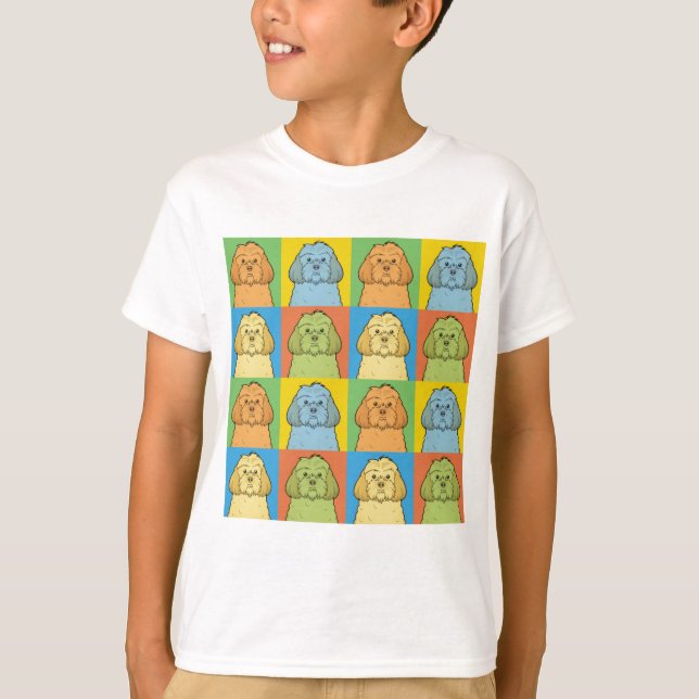 Cockapoo Dog Cartoon Pop-Art T-Shirt (Front)