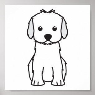 Cockapoo Dog Cartoon Poster