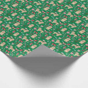 Cockapoo Dog Christmas holiday Wrapping Paper