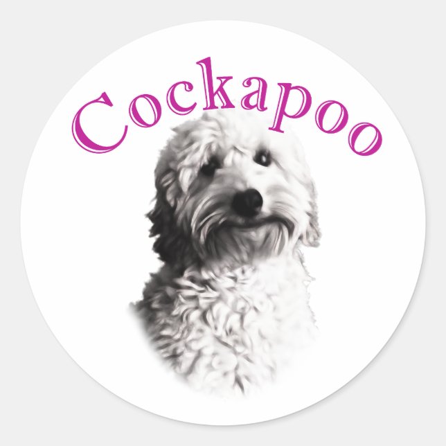 Cockapoo Dog Classic Round Sticker (Front)