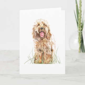 Cockapoo Dog Greeting Card – Watercolor Pet Art