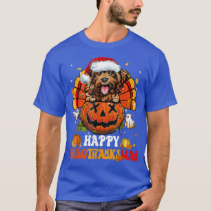 Cockapoo Dog Happy Hallothanksmas Halloween Thanks T-Shirt