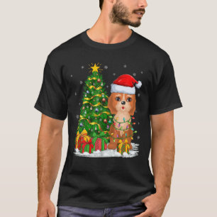 Cockapoo Dog Lover Xmas Tree Santa Cockapoo Christ T-Shirt