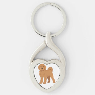 Cockapoo dog mix key ring