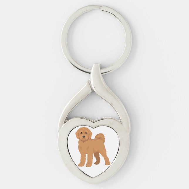 Cockapoo dog mix key ring (Front)