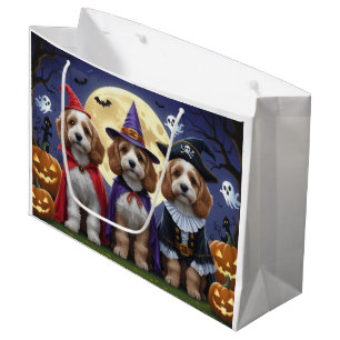 Cockapoo Dog Pumpkin Halloween Funny Large Gift Bag