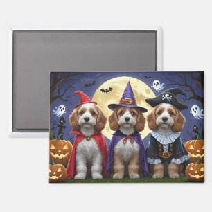 Cockapoo Dog Pumpkin Halloween Funny Magnet