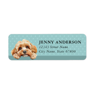 Cockapoo Dog Return Address Labels