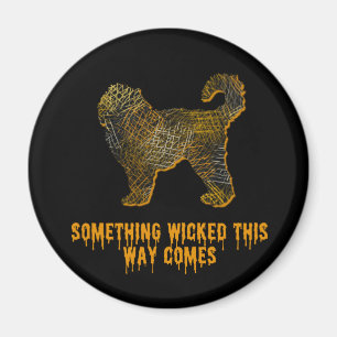 Cockapoo Dog Silhouette Fun Halloween Magnet