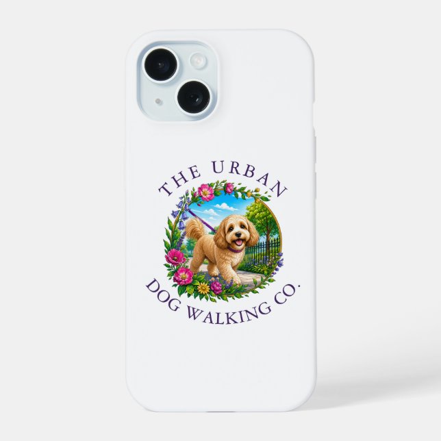 Cockapoo Dog Walking Accessory iPhone Case (Back)