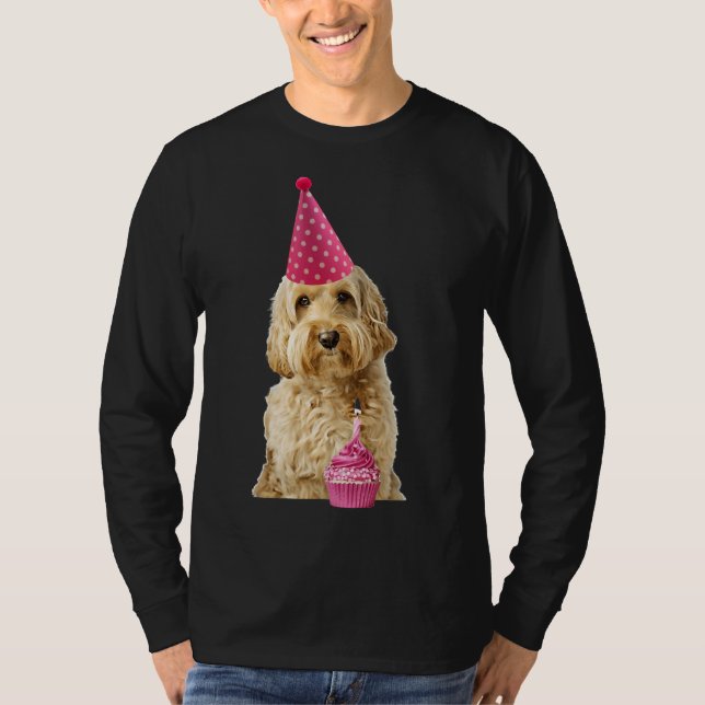 Cockapoo Dog With Cup Cake  Cockapoo Mum Cockerpoo T-Shirt (Front)