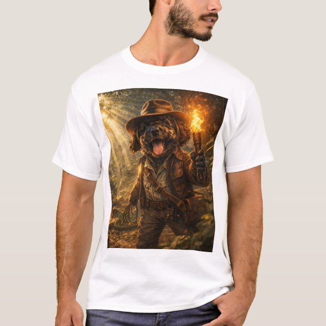 Cockapoo Explorer T Shirt Adventure Dog Gift (Front)