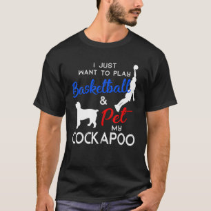 Cockapoo Funny Basketball Dog Owner Lover Xmas Gif T-Shirt