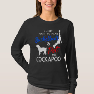 Cockapoo Funny Basketball Dog Owner Xmas T-Shirt