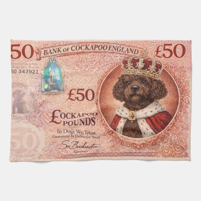 Cockapoo Funny Dog Lover Gift  Tea Towel (Horizontal)