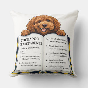 Cockapoo Grandparents Gift   Funny Dog Cushion