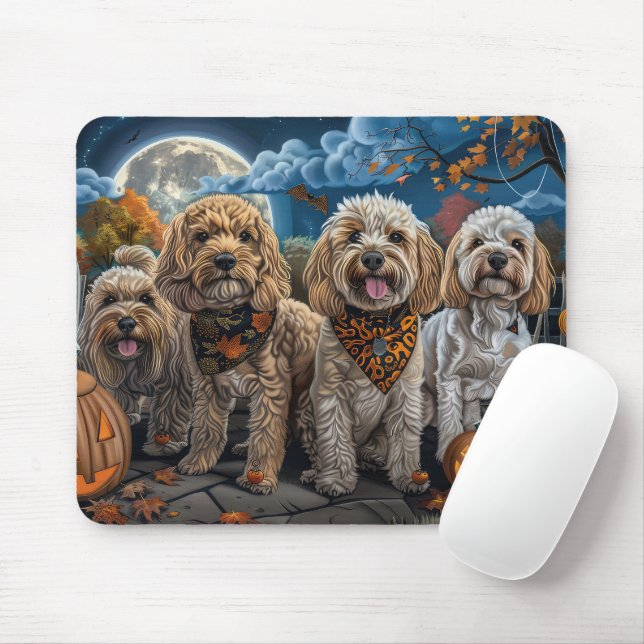 Cockapoo Halloween Spooky Mouse Pad (With Mouse)