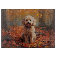 Cockapoo in Autumn Leaves Fall Inspire