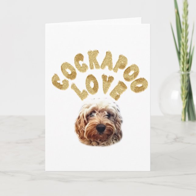 Cockapoo love holiday card (Front)