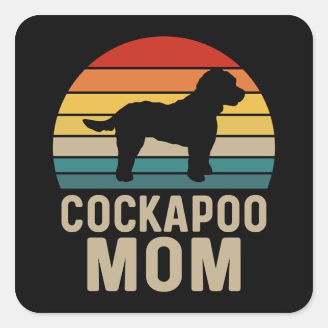 Cockapoo Mom Square Sticker (Front)