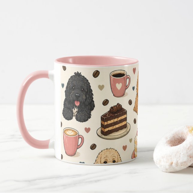 Cockapoo Mug Cute Dog Lover Gift | Coffee Mug  (With Donut)