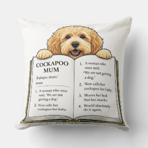 Cockapoo Mum Definition Gift   Funny Dog Mum Desig Cushion