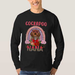Cockapoo Nana Cute Rainbow Rainy Dog Mother's Day T-Shirt