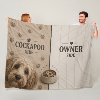 Cockapoo Owner Side Blanket Funny Dog Lover Gift