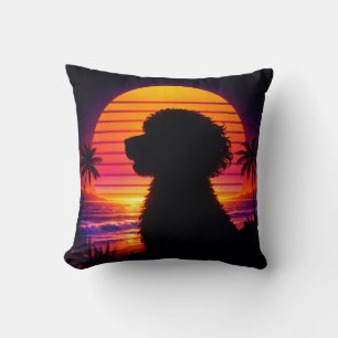 Cockapoo pillow- Retro Cockapoo Dog Lover Gift Cushion