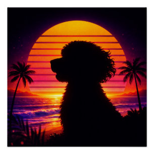 Cockapoo Poster- Retro Cockapoo Dog Lover Gift Poster