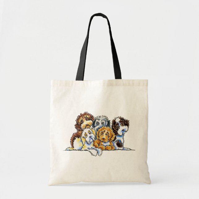 Cockapoo Rainbow Tote Bag (Front)