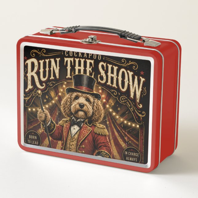 Cockapoo Run The Show Lunchbox – Funny Dog Gift (Front)
