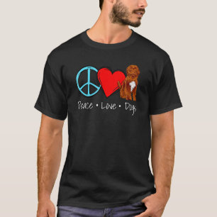 Cockapoo Saying Peace  Love  Dogs  Spoodle T-Shirt