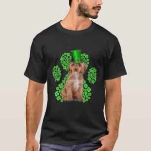 Cockapoo Shamrock Paw Clovers St Patrick's Day T-Shirt