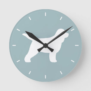 Cockapoo Silhouette Round Clock